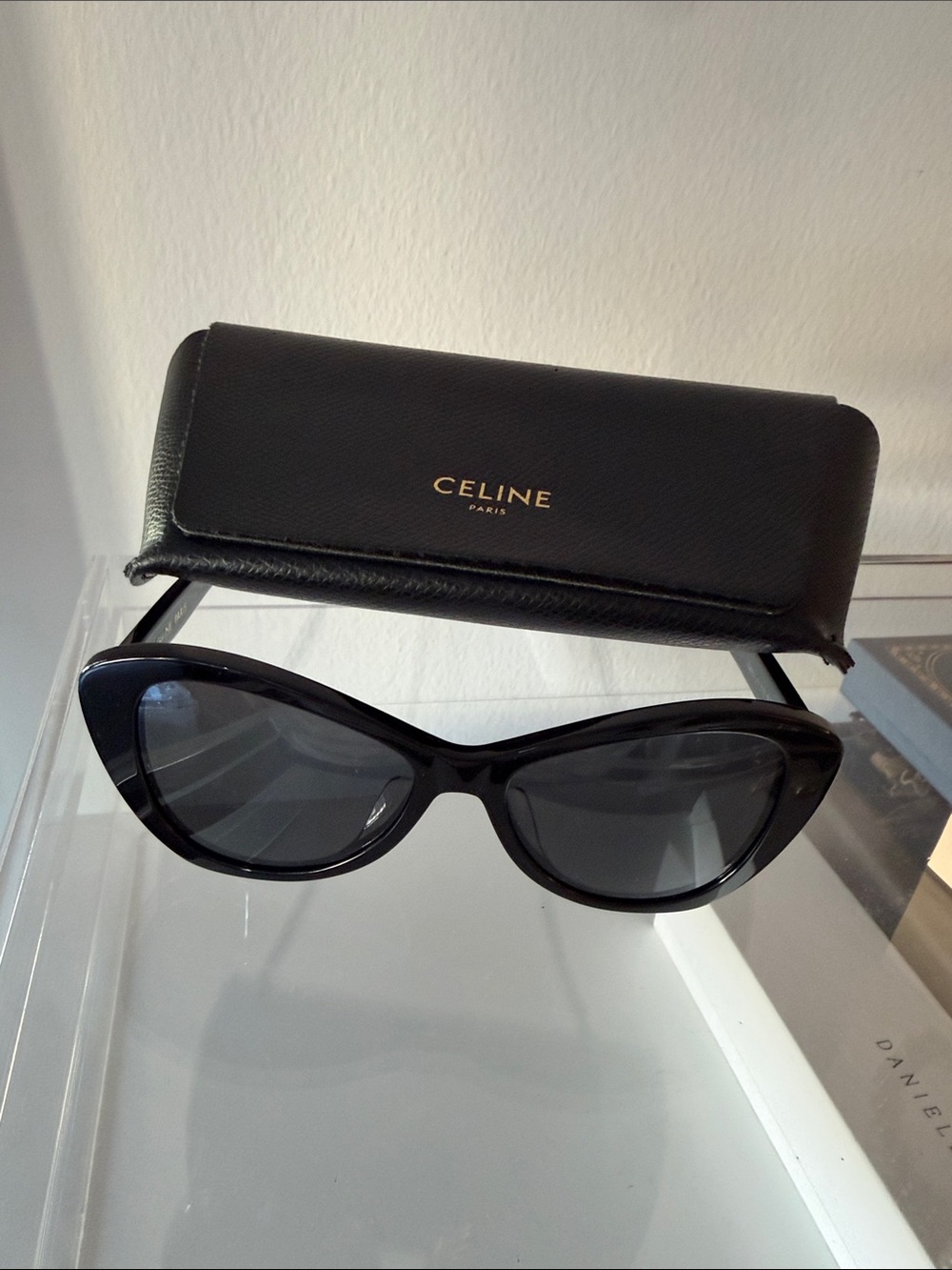 Celine Triomphe Oval Sunglasses CL40194U Black
